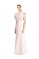 Online Ruffle Cap Sleeves Open Back Trumpet Prom Dress UK