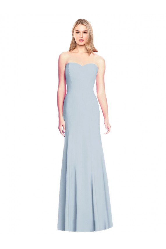 Online Sweetheart Strapless Flared Skirt Maxi Prom Dress UK
