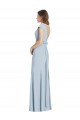 Online Bateau Neck Cap Sleeves Open Back Trumpet Prom Dress UK