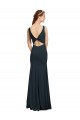 Online Sleeveless Bateau Neckline Crepe Prom Dress with Twist Back UK