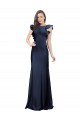 Online Sleeveless Crepe Prom Dress with Cascading Ruffle and Keyhole Back UK