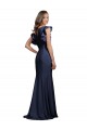 Online Sleeveless Crepe Prom Dress with Cascading Ruffle and Keyhole Back UK
