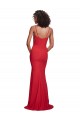 Online Spaghetti Strap Slip Neckline Crepe Prom Dress UK