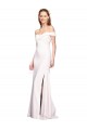 Online Criss Cross Off the Shoulder Crepe Prom Dress with Side Slit UK
