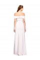 Online Criss Cross Off the Shoulder Crepe Prom Dress with Side Slit UK