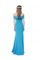 Online Off the Shoulder Crepe Prom Dress with Fitted Silhouette UK