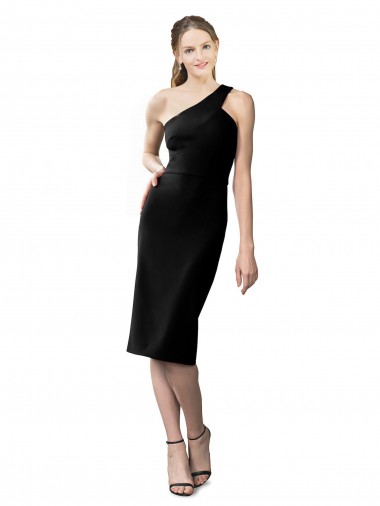 Online One Shoulder Short Crepe Cocktail Prom Dress / Homecoming Dress UK