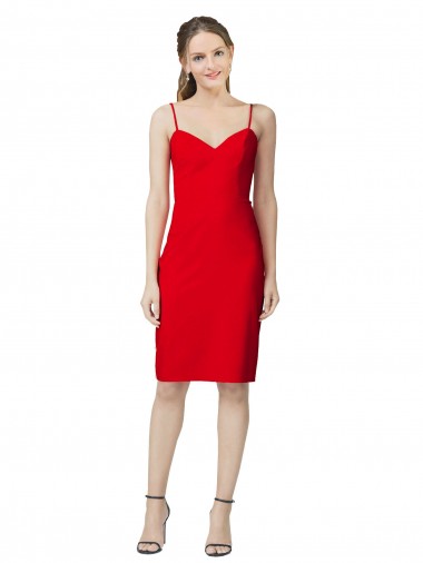 Online Sleeveless Cocktail Length Sweetheart Neckline Crepe Prom Dress / Homecoming Dress UK