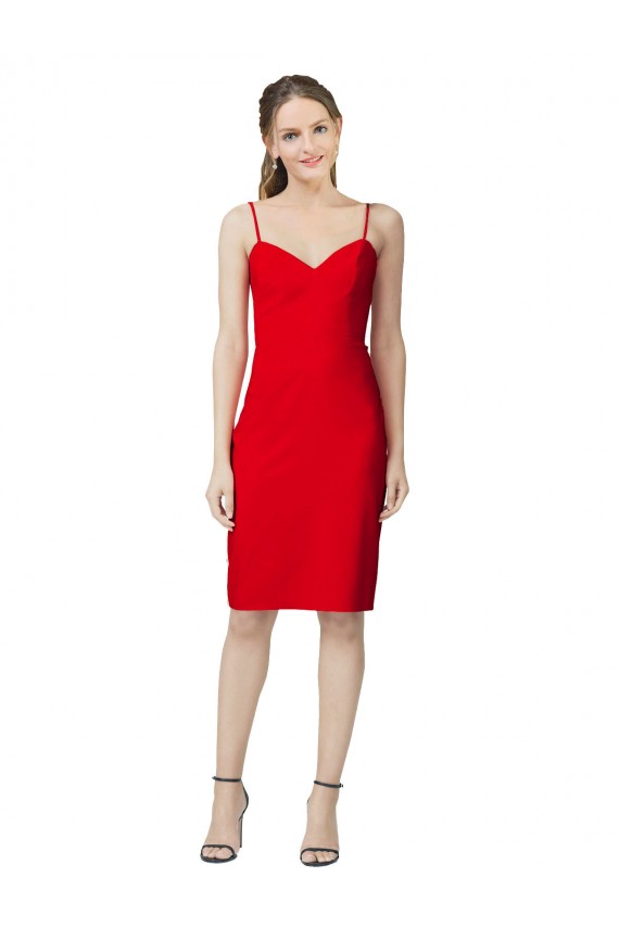 Online Sleeveless Cocktail Length Sweetheart Neckline Crepe Prom Dress / Homecoming Dress UK
