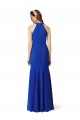 Online Halter V-Neck Long A-Line Crepe Prom Dress UK