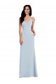 Online V Back Spaghetti Strap Maxi Prom Dress with Pockets UK
