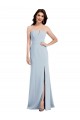 Online Strapless Notch Crepe Prom Dress with Front Slit UK