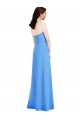 Online Strapless Pleated Skirt Crepe Prom Dress with Pockets UK