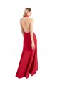 Online Sleek Fit and Flare High Neck Halter Stretch Crepe Prom Dress with Open Back UK