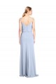 Online Feminine Cowl Neck Slim Floor Length Stretch Crepe Prom Dress UK