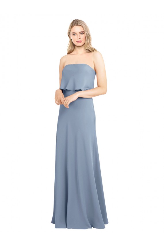 Online High Neck Sheath Sleeveless Stretch Crepe Prom Dress UK