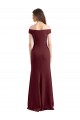 Online Off the Shoulder Fit and Flare Stretch Crepe Prom Dress UK