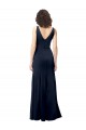 Online Classic V-Neck Long Stretch Crepe Prom Dress with V-Back UK
