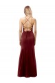 Online Fit and Flare Halter Neckline Stretch Crepe Prom Dress with Strappy Back UK