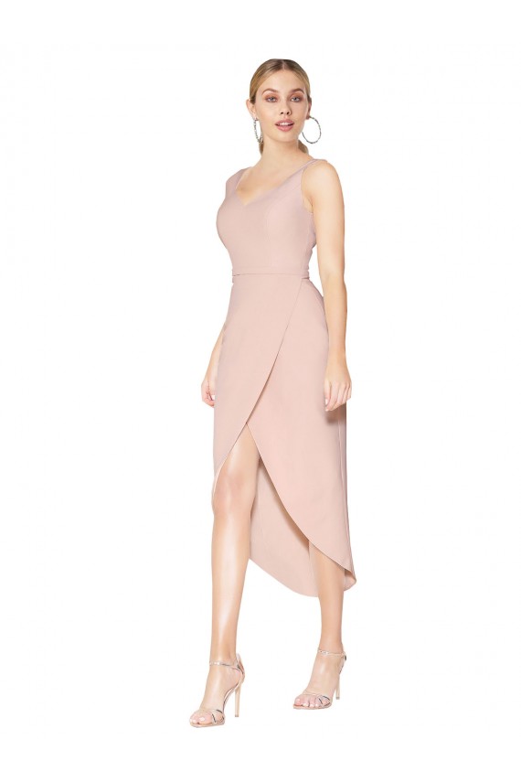 Online Short Knee Length Crepe Cocktail Dress / Prom Dress UK