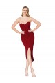 Online Cocktail Length Sweetheart Mermaid Wrap Crepe Prom Dress UK