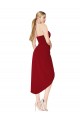 Online Cocktail Length Sweetheart Mermaid Wrap Crepe Prom Dress UK