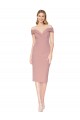 Online Knee Length Off the Shoulder Sweetheart Crepe Cocktail Prom Dress / Homecoming Dress UK