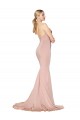 Online Sweep Train Sweetheart Long Mermaid Crepe Prom Dress Low Back UK