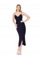 Online High Neck Spaghetti Straps Crepe Short Wrap Cocktail Prom Dress / Homecoming Dress UK