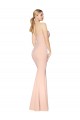 Online Sweetheart Shirred Neck Long Floor Length Crepe Prom Dress UK