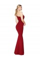 Online One Shoulder Long High Neck Sleeveless Mermaid Crepe Prom Dress UK