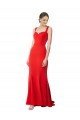 Online Long Chapel Train Fishtail Maxi Crepe Prom Dress with Sweetheart Neckline UK