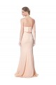 Online High Neck Strapless Long Crepe Maxi Prom Dress with Overlay UK