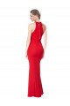 Online Halter Neck Keyhole Back Sleeveless Crepe Maxi Prom Dress UK