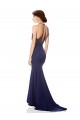 Online High Neck Fishtail Crepe Prom Dress with Open Back Detail UK