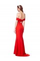 Online Cross Front and Back Bardot Sleeveless Crepe Maxi Prom Dress UK