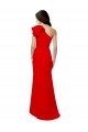 Online High Neck Ruffle Frill One Shoulder Maxi Crepe Prom Dress UK