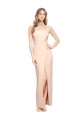 Online Floor Length Square Neck Long Sheath Crepe Prom Dress  UK