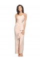 Online Long Full Length Ruffles Strapless Low Back Crepe Prom Dress with Straps UK