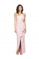Online Strapless Long Full Length Ruffles Low Back Crepe Prom Dress UK