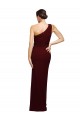Online One Shoulder Sheath Crepe Prom Dress with High Side Split UK