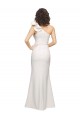 Online One Shoulder Long Full Length Crepe Prom Dress with Ruffles and Side Split UK