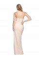 Online Full Length Low Back Strapless Crepe Prom Dress with Thigh High Side Split UK
