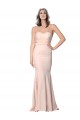 Online Full Length Sweetheart Crepe Prom Dress with Tulle Overlay UK
