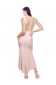 Online High Neck Low V-Back Midi Length Crepe Cocktail Dress / Prom Dress UK