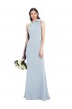 Online Halter Bow Neck Open Back Soft Full Length Trumpet Prom Dress UK