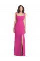 Online Wide Strap Notch Empire Waist Bridesaid Dress with Front Slit UK