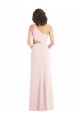 Online Flirty One Shoulder Midriff Cutout Maxi Crepe Prom Dress UK