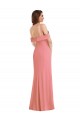 Online One Shoulder Draped Cuff Maxi Prom Dress with Front Slit UK