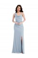 Online One Shoulder Draped Cowl Neck Maxi Prom Dress UK